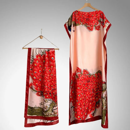 Floral Butterfly Peacock Women'S Scarf Casual Soft Print Cape Shawl Elegant Fashion Accessories Cape Shawl Scarf