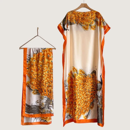 Floral Butterfly Peacock Women'S Scarf Casual Soft Print Cape Shawl Elegant Fashion Accessories Cape Shawl Scarf