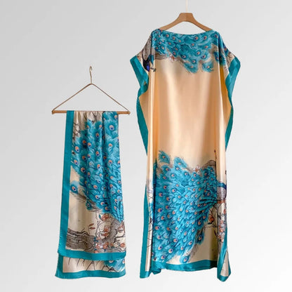 Floral Butterfly Peacock Women'S Scarf Casual Soft Print Cape Shawl Elegant Fashion Accessories Cape Shawl Scarf