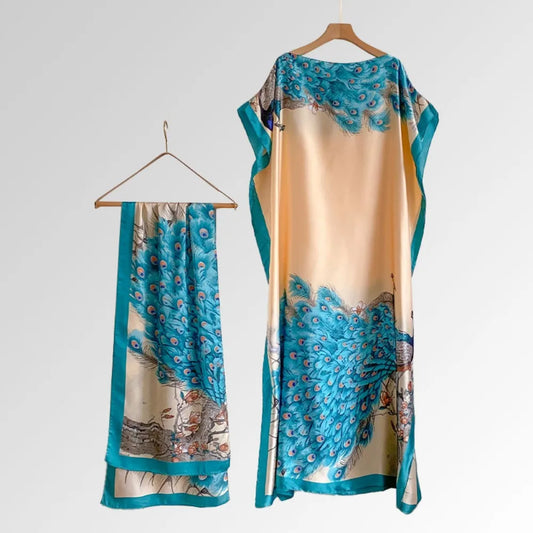 Floral Butterfly Peacock Women'S Scarf Casual Soft Print Cape Shawl Elegant Fashion Accessories Cape Shawl Scarf