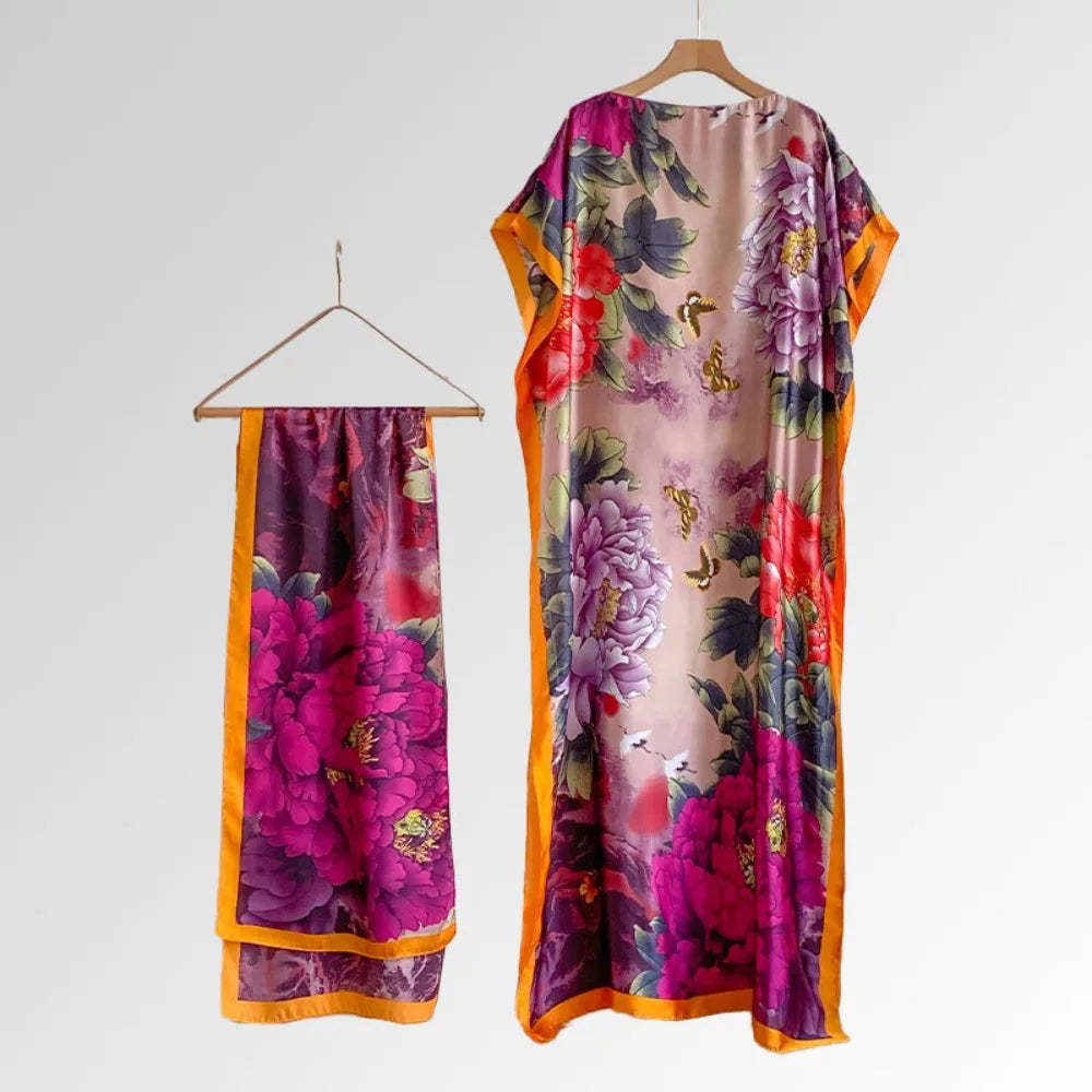 Floral Butterfly Peacock Women'S Scarf Casual Soft Print Cape Shawl Elegant Fashion Accessories Cape Shawl Scarf