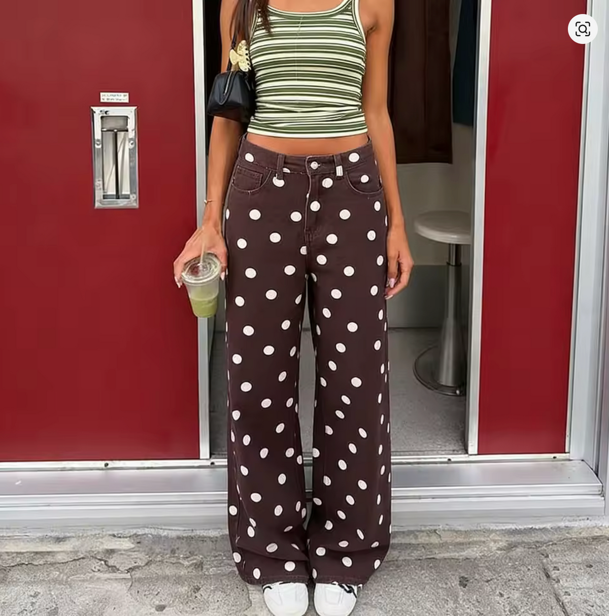 Jean large petits pois