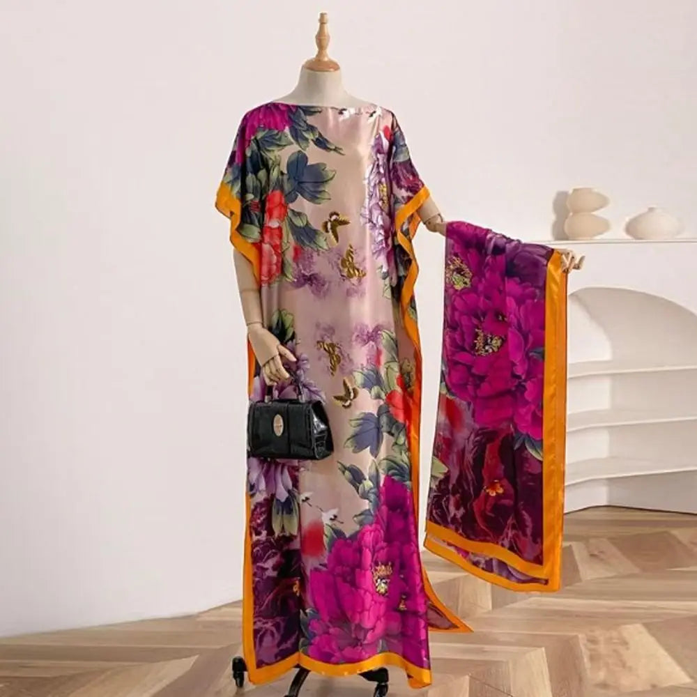 Floral Butterfly Peacock Women'S Scarf Casual Soft Print Cape Shawl Elegant Fashion Accessories Cape Shawl Scarf